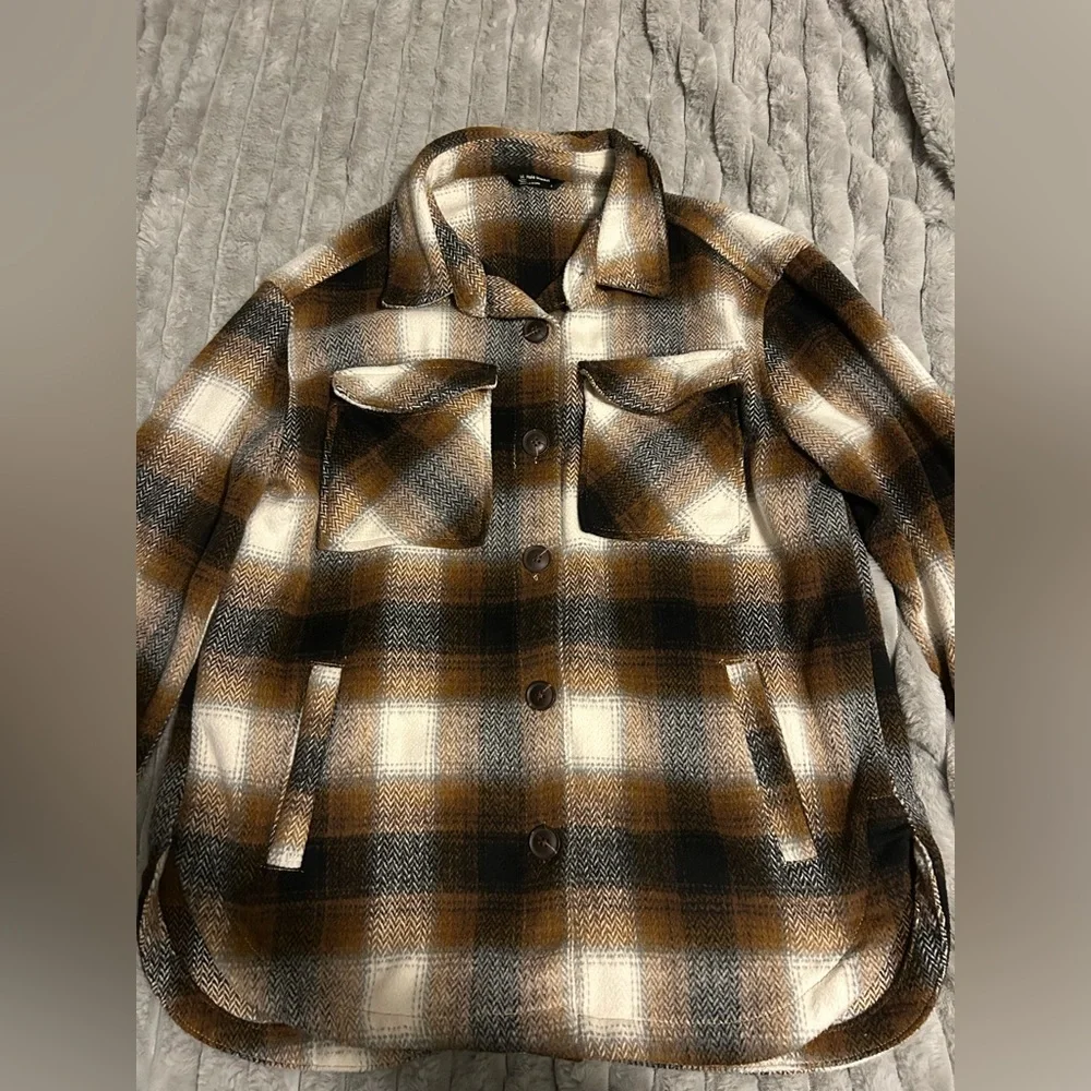 plaid shacket - Picture 1 of 4